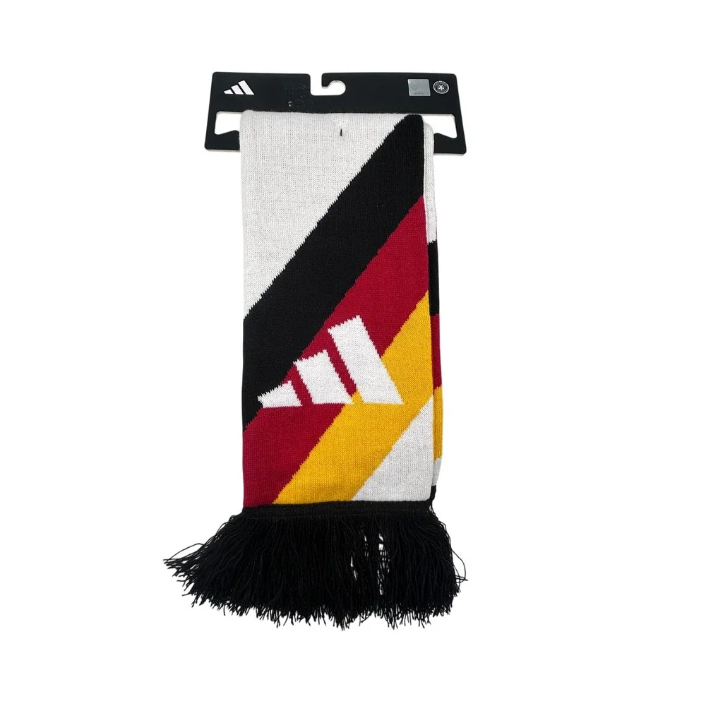 Adidas German National Team Scarf NS White Black Red Yellow Soccer Fan Gear NEW